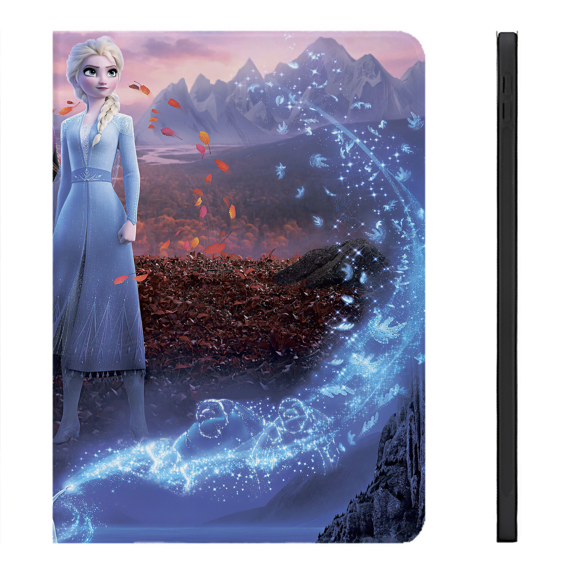 （画像用） アナと雪の女王 アンナ エルサ Frozen Anna Elsa IPadケース ペンホルダー付き ブックスタイルデザイン